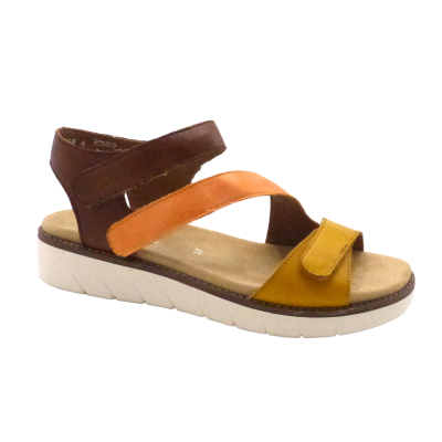 REMONTE SANDALE CUIR CONFORT BRAUN MULTI (2367)