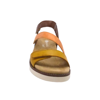 REMONTE SANDALE CUIR CONFORT BRAUN MULTI (2367)