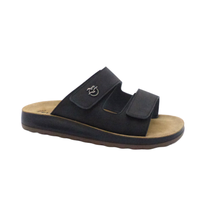 FLY FLOT MULE 2 BRIDES CUIR CONFORT NOIR (3240)