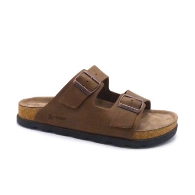 RIEKER 21190-00 MARRON MULE CUIR BIO LARGE (5087)