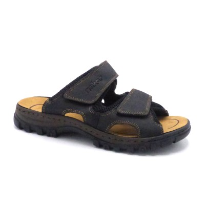 RIEKER 25092-00 NOIR MULE 2 BRIDES SCRATCH (1665)