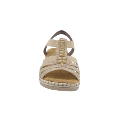RIEKER SANDALE ELASTIQUE 66201-62 BEIGE (5429)