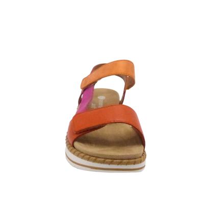 REMONTE SANDALE CUIR CONFORT ORANGE (5082)