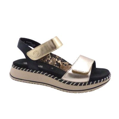 REMONTE SANDALE CUIR CONFORT METALLIC (5396)