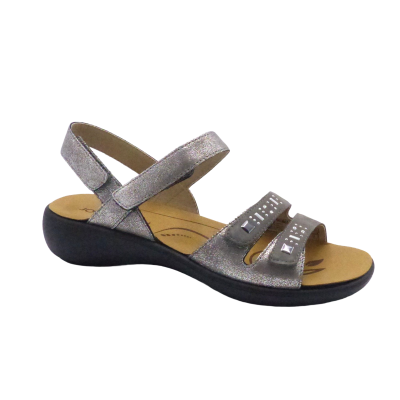 SEIBEL SANDALE CUIR 86786 IBIZA 86 PLATINE (5447)
