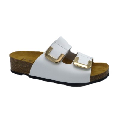 Mule Cuir Scratch 3539-7 Blanc Maison Espadrille