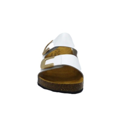Mule Cuir Scratch 3539-7 Blanc Maison Espadrille