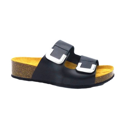 Mule Cuir Scratch 3539-7 NOIR Maison Espadrille