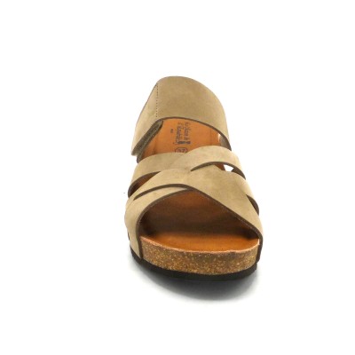 Mule Cuir Talon 3615-7 TAUPE Maison Espadrille