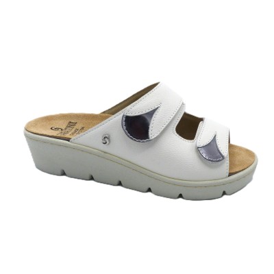 Mule Confort Cuir S1076 BLANC Hergos Sabatini
