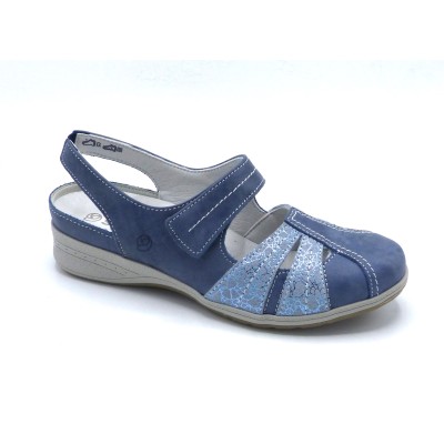 Sandale Cuir Confort 7502 Cobalt-Alaska SUAVE