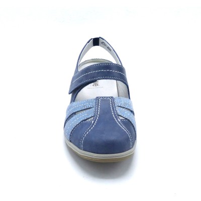 Sandale Cuir Confort 7502 Cobalt-Alaska SUAVE