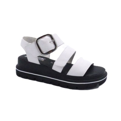 Sandale cuir W1650-80 BLANC RIEKER