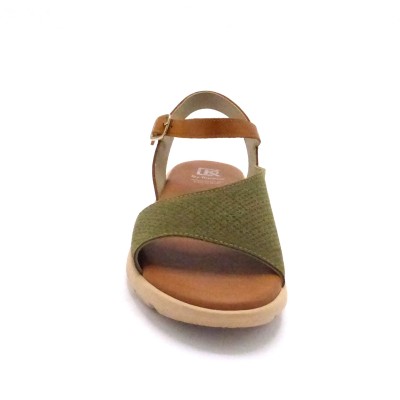 SANDALE CUIR CONFORT D9464 KAKI GANDIA DORKING