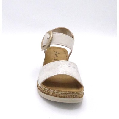 SANDALE 69-RV020 BLANC BEIGE VISTA
