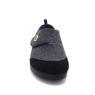 PANTOUFLE VELCRO 340112-09 ANTHRACITE FLY FLOT