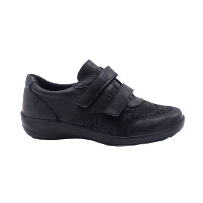 CHAUSSURE VELCRO CONFORT 940507-01 NOIR COMFORTABE